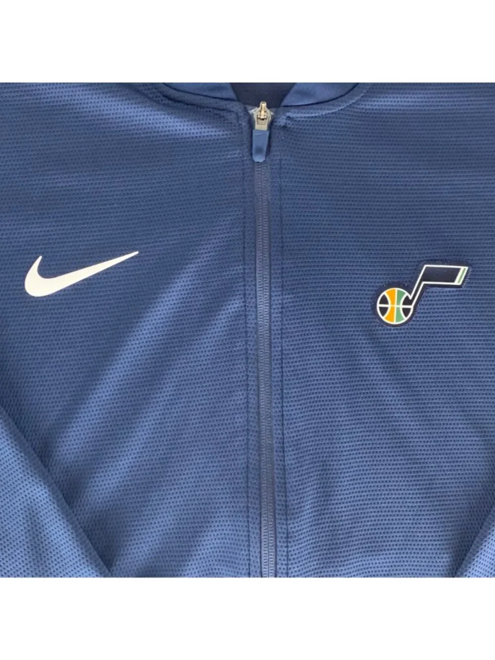 Utah Jazz NBA Purple Nike Dri Fit Full Zip Athletic Jacket Mens Medium